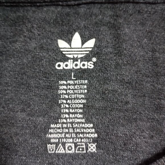 Adidas Men’s  Gray Basketball Logo T Shirt Sports Size L - Picture 2 of 10